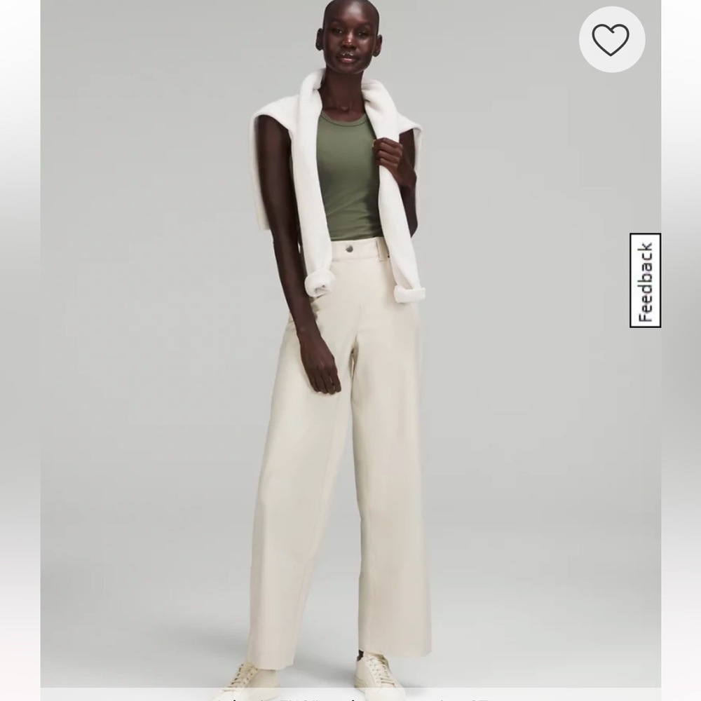 lululemon athletica Wide Leg Pants in Cream